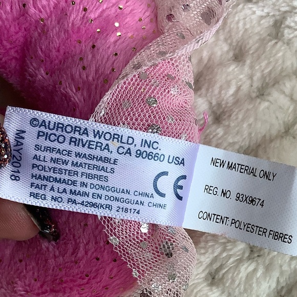 Aurora World Plush Pink Seahorse Stuffed Animal Toy - Picture 6 of 9